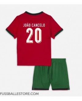 Günstige Portugal Joao Cancelo #20 Heimtrikotsatz Kinder EM 2024 Kurzarm (+ Kurze Hosen)